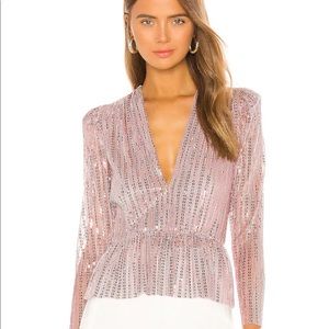Sabrina Musayev Pink Shimmer Shirt